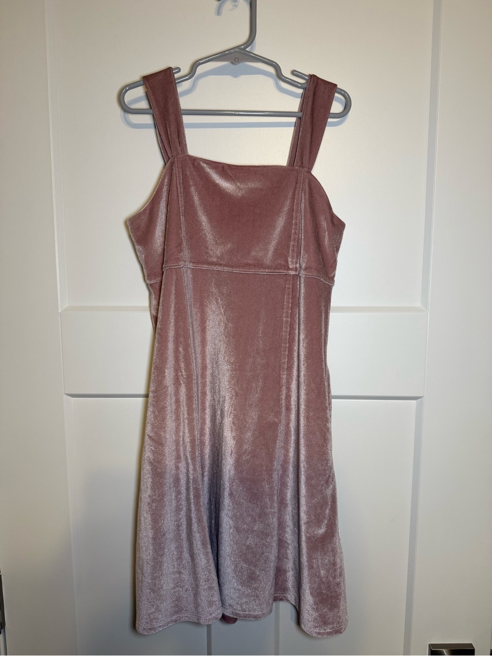 abercrombie kids Velvet Slip Dress in Dusty Pink